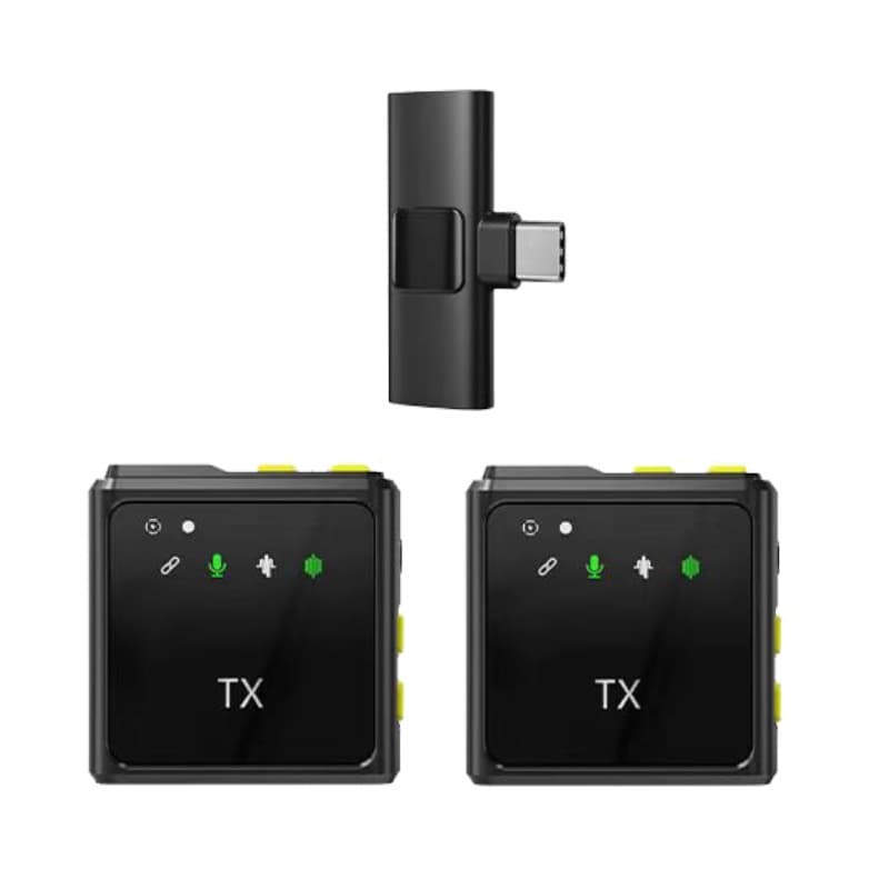 Microfone De Lapela Duplo Sem Fio Profissional Android iPhone