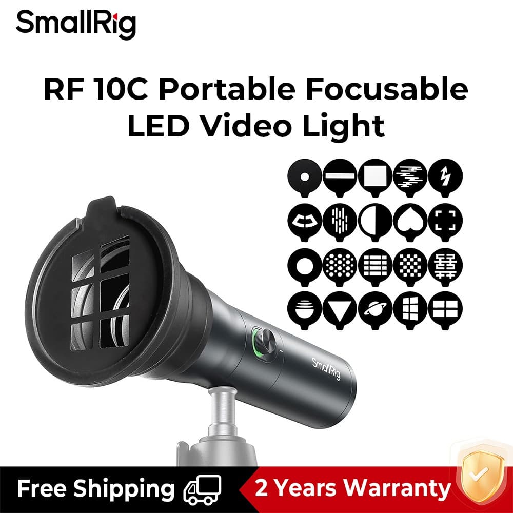 SmallRig RF 10C Mini Spotlight Luz De Vídeo LED Focalizável Portátil Para Gravação Em Smartphone (Casamentos , Transmiss