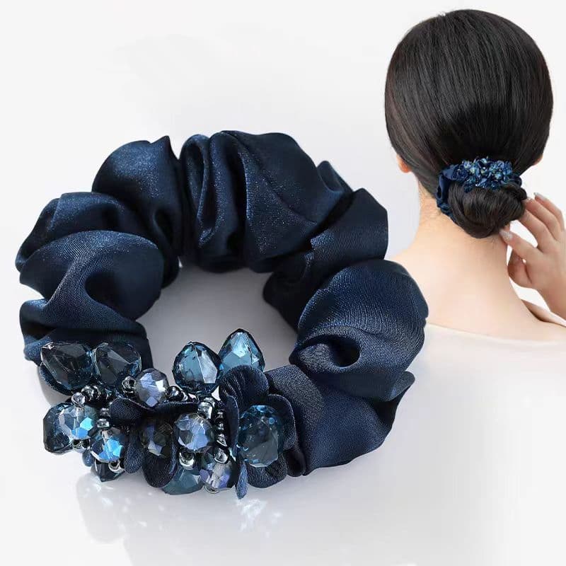 Corda De Cabelo De Cristal Com Contas Femininas , Faixa Cetim Para Intestino Grosso , Cocar De Cabeça Esférica .