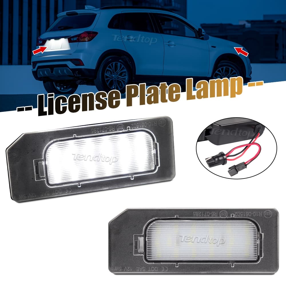2pcs Lâmpada De Placa Branca De Leds  Para Misterubishi Outlander Mitsubishi ASX Esporte 2011-2020