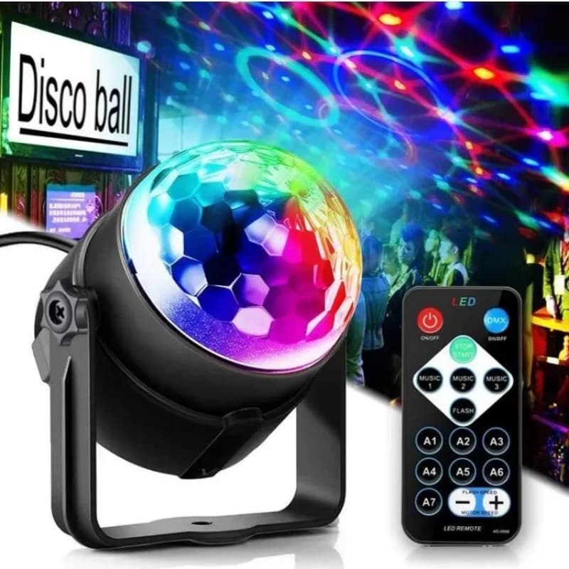 Party Light Globe Ball 6 Cores USB Pen Drive Controle Remoto Sensor De Som