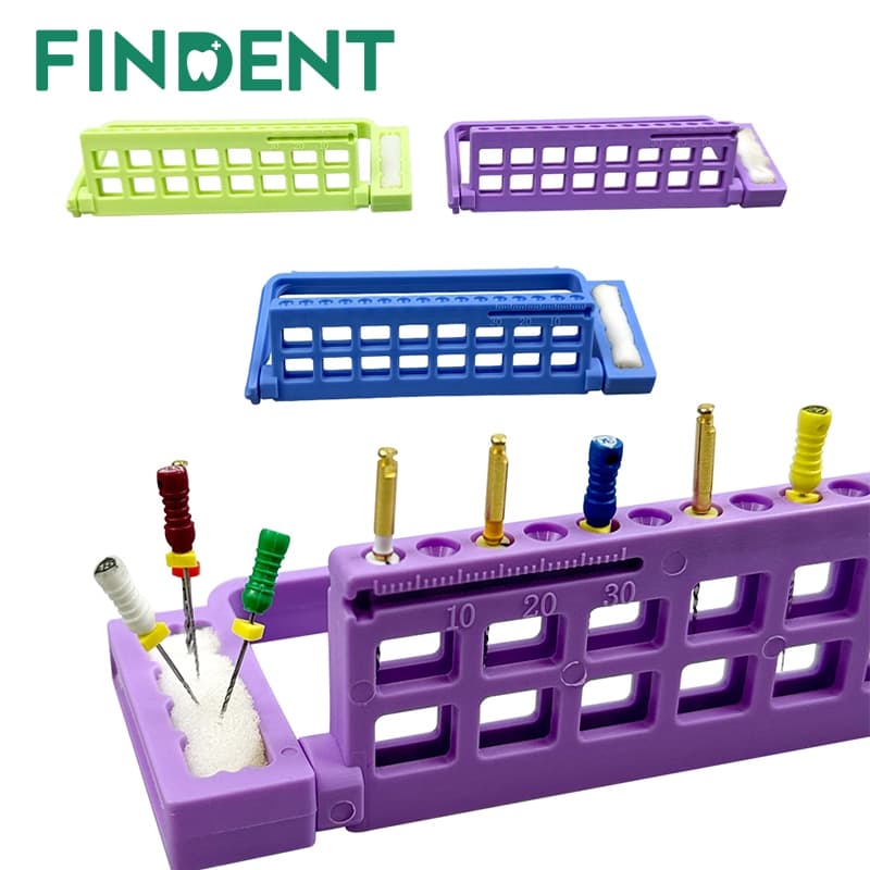 1 Pçs Plástico 16 Furos Dental Endodôntico Arquivo Brocas Bloco De Desinfecção Rack Titular Com Régua Esponja Endo Supor