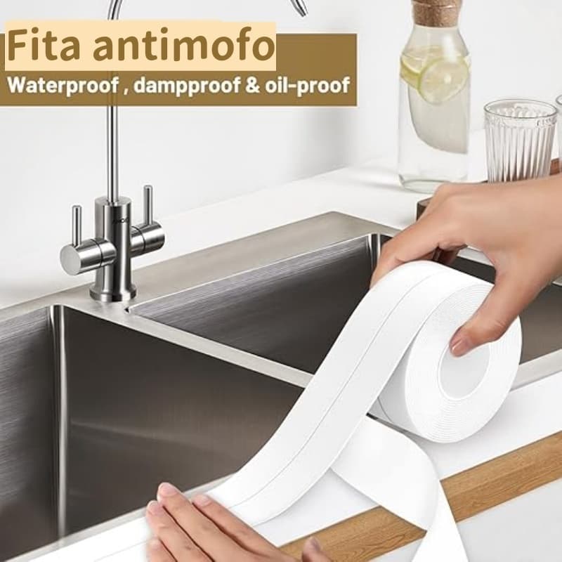 Fita De Vedação Autoadesiva À Prova D'água Base De Vaso Sanitário Protetor De Borda De Pia De Chuveiro Banheiro