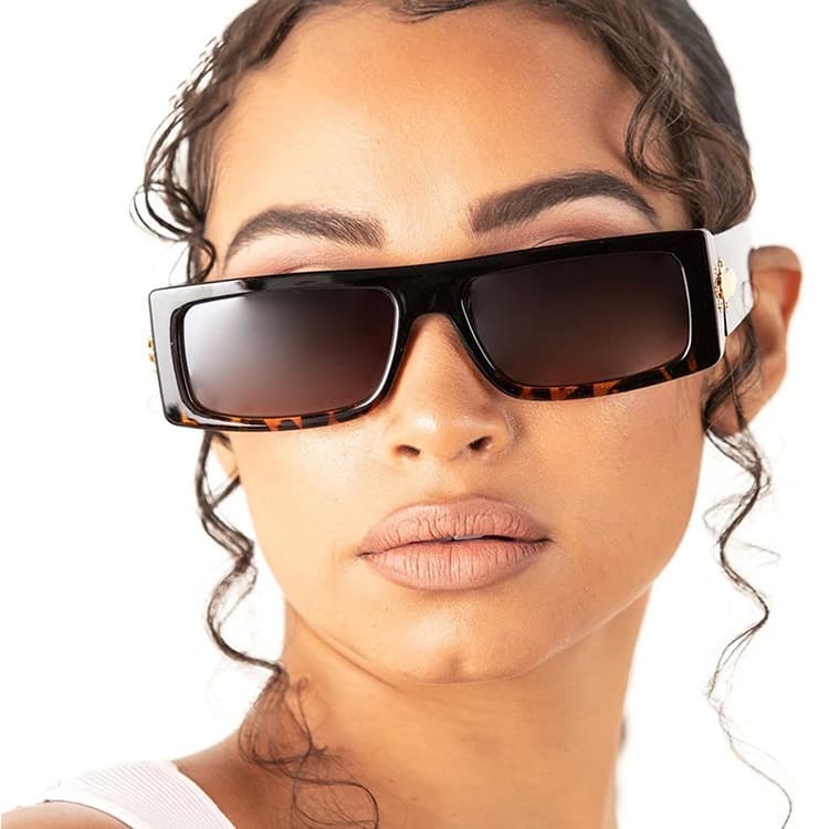 Óculos De Sol Retrô Com Armação Quadrada Moda Óculos Masculino UV400