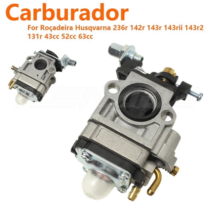 Carburador Roçadeira Husqvarna 236r 142r 143r 143rii 143r2 131r 43cc 52cc 63cc