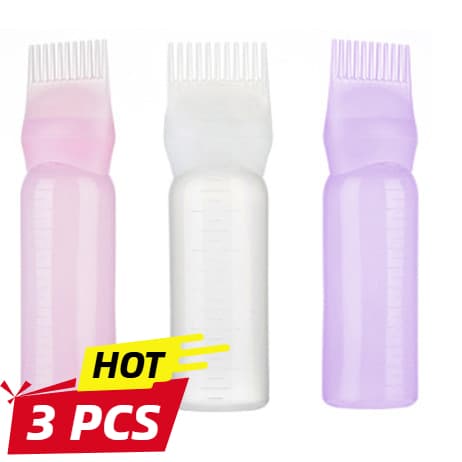FRASCO DE ÓLEO CAPILAR 6OZ 160ml Pente Aplicador De Tintura De Cabelo Plástico Refilável Em Frasco