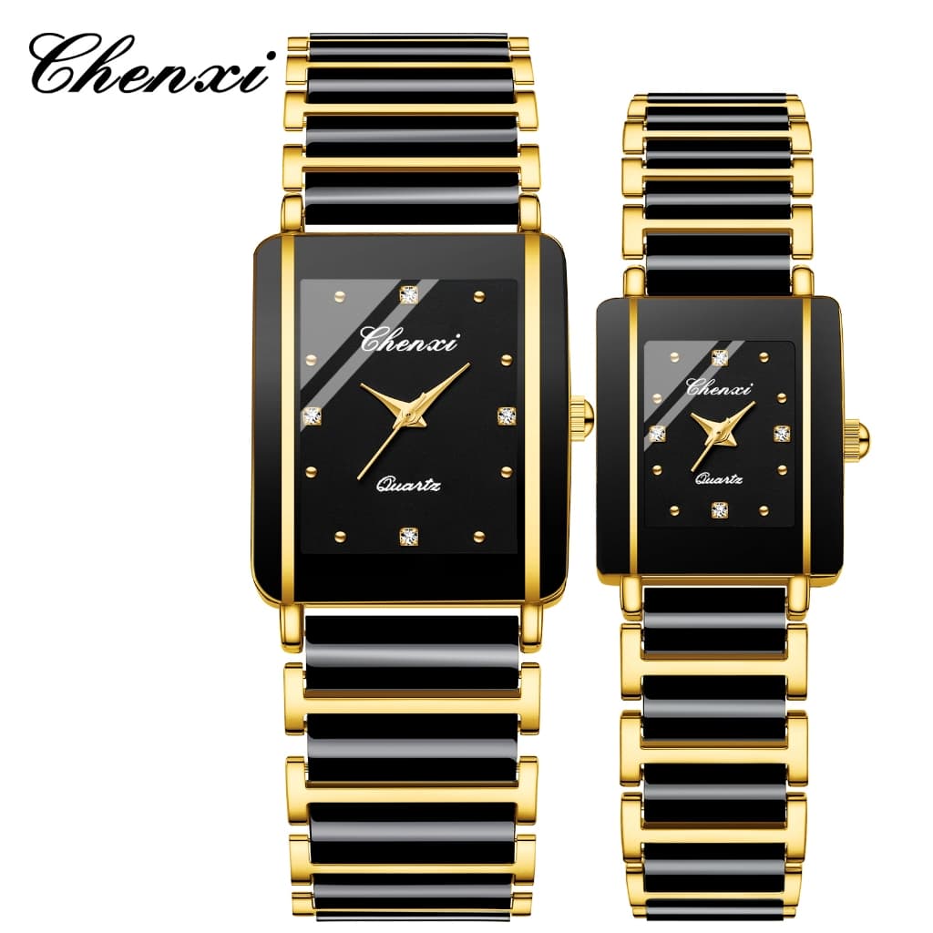 2 Pçs Casal Relógios Cerâmica À Prova Dwaterproof Água Moda Lazer Relógio Masculino E Feminino Reloj Mujer Romântico Pre