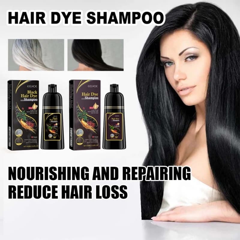 Shampoo Tintura Castanho 3 em 1 Herbal Natural Ginseng - Cobre Cabelos Grisalhos em 5 Minutos Sem Amônia 100ml