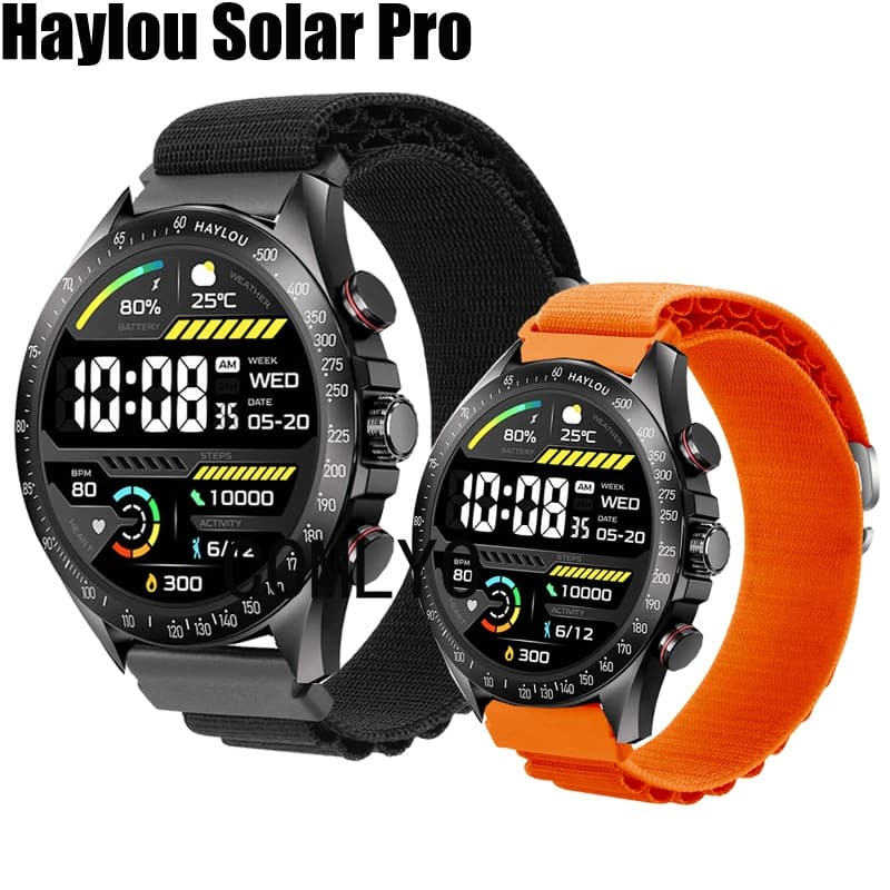 Para Haylou Solar Pro Pulseira De Smartwatch Relógio Inteligente Náilon Macio Esportes Banda Feminino Masculino Cinto Ao