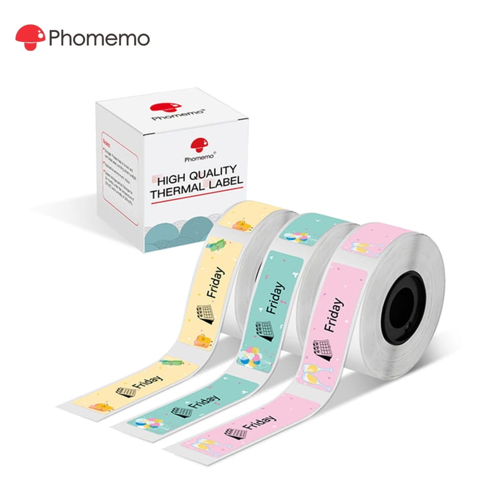Etiqueta De Padrão Phoemo 14X50mm Para Impressora D30/Q30/Q31 (3 Rolos)