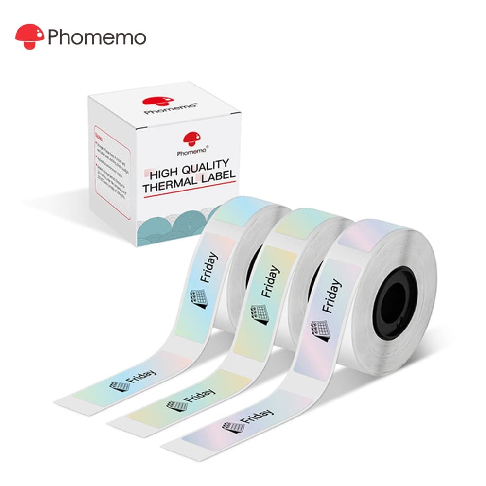 Etiqueta Térmica Phoemo 12X40mm Para Impressora D30/Q30/Q31 (3 Rolos)