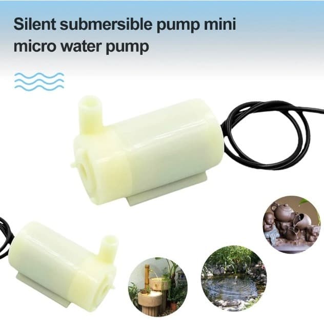 Bomba De Motor Micro Submersível DC 3V 5V Com Tubo Flexível Mini Água Sem Escova USB