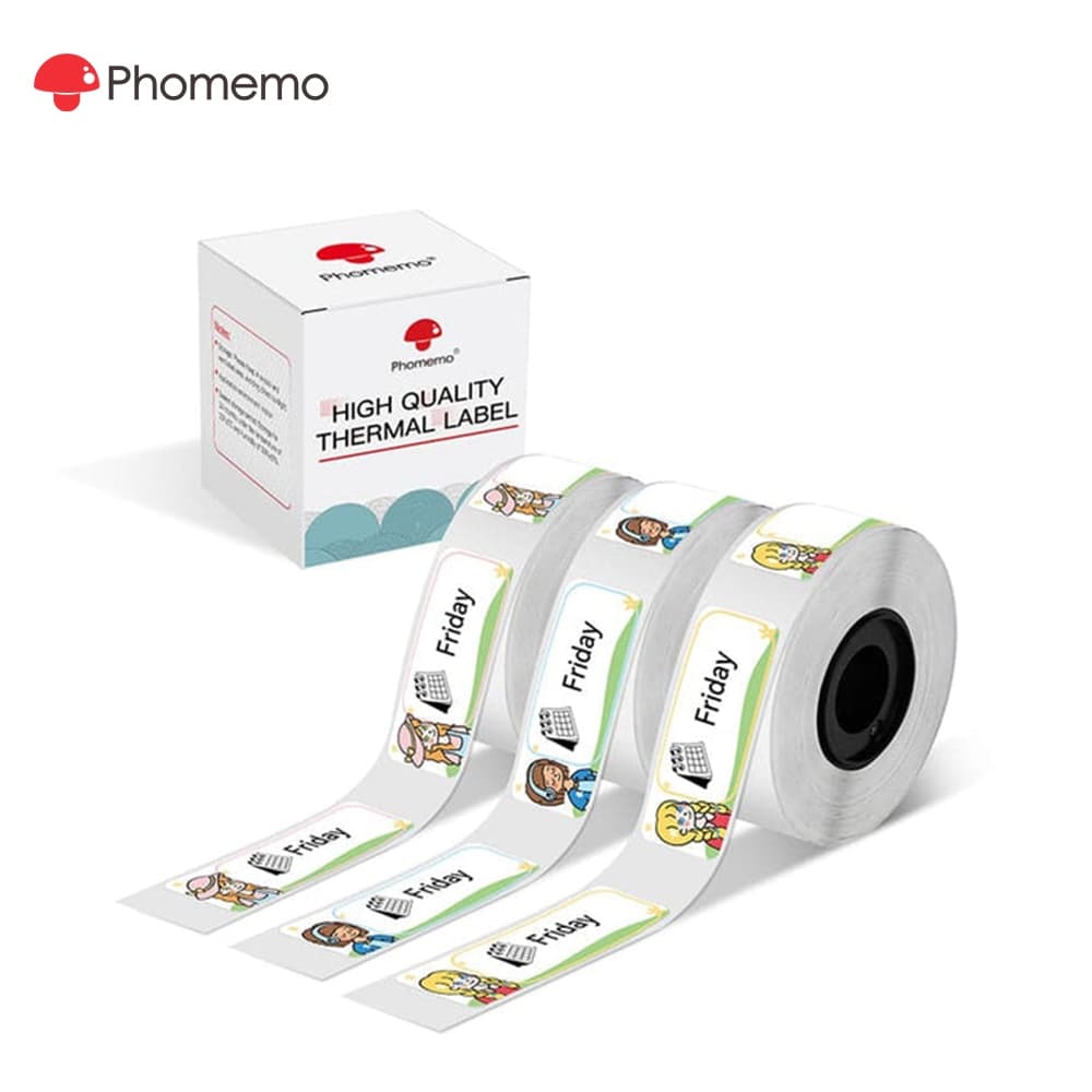 Etiqueta De Nome Phoemo 14x40mm Para Impressora D30/Q30/Q31 (3 Rolos)