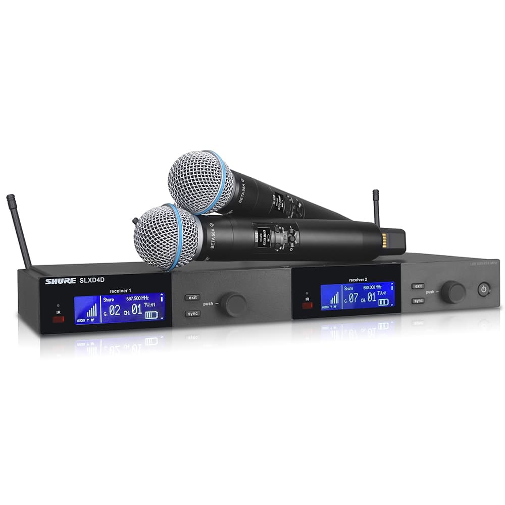 SLXD24D/B58 SLXD4D BETA58A Nível Profissional Microfone Duplo De Canal Sistema Sem Fio De Alta Qualidade