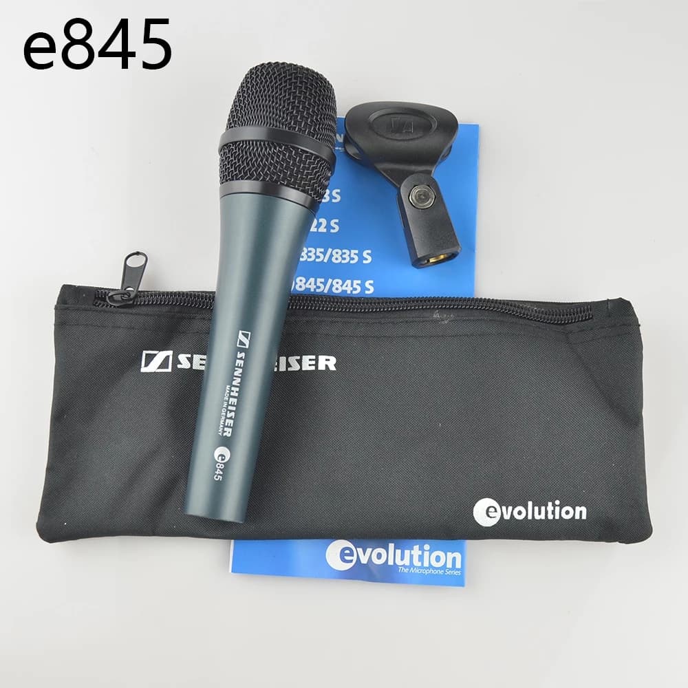 Sennheiser E845 Microfone Para Estúdio De Palco Da Igreja Tiktok Transmissão Ao Vivo
