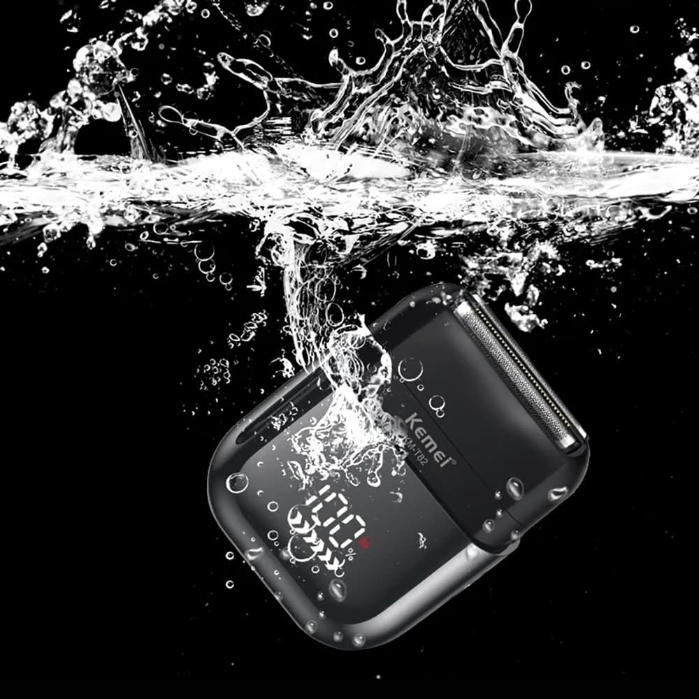 Kemei Folha Barbeador Elétrico Para Rosto Masculino Compacto Viagem Barbeadores À Prova Dwaterproof Água Perto Aparador