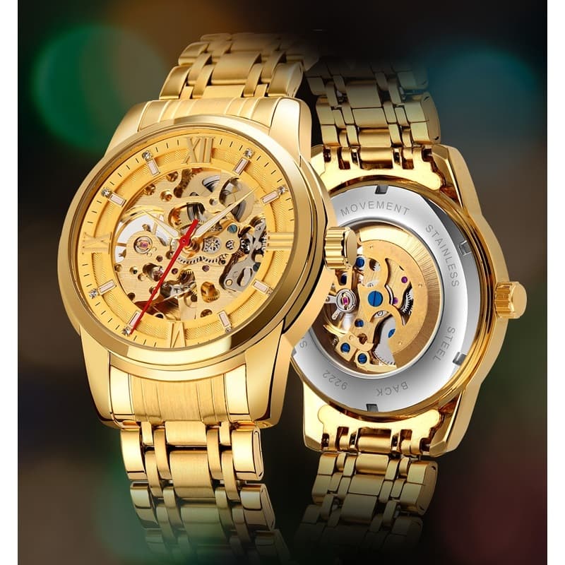 SKMEI Relógio Mecânico Automático Masculino Luxo À Prova D 'Água Oco Relógio Business High-End Relógio Mecânico