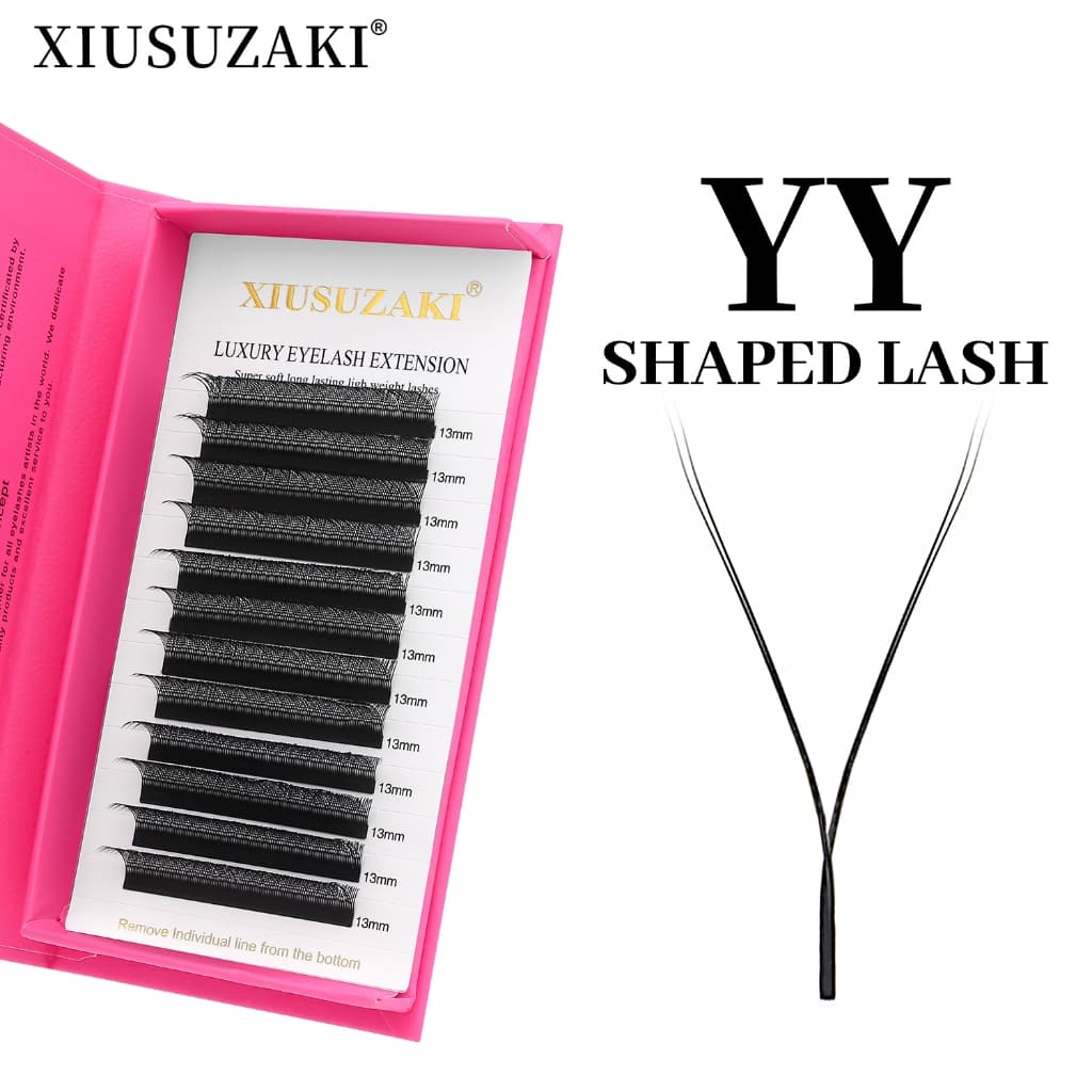 XIUSUZAKI Cílios yy Shape Floração Automática 2D Premade Volume Brasileiro Naturais Alongamento Para Extensão De Cílios