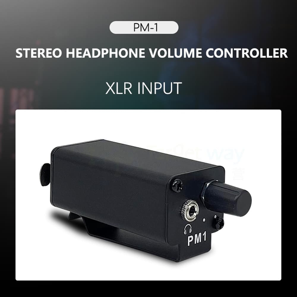 PM1 Professional Headphone Amplifier Converter XLR To 3.5MM Audio Interface Amplifier Converter Clip Mount Headphone Amp