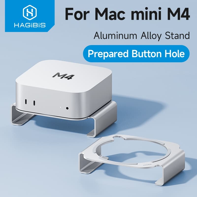 Suporte De Resfriamento De Alumínio Hagibis Para Mac mini M4/M4 Pro 2024 Acessório De Base De E Ventilação De Mesa