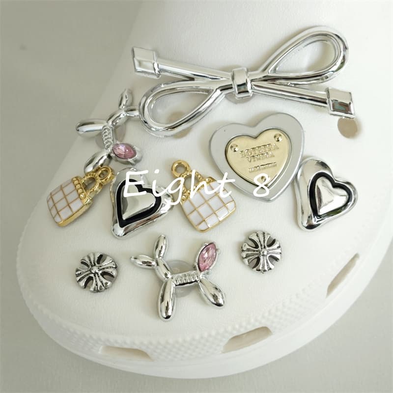 12 Pçs/set Estilo Punk Acessórios De Sapato Metal Texturizado Rebites Fivela/Botão Decoração Para Chinelos E Bolsas