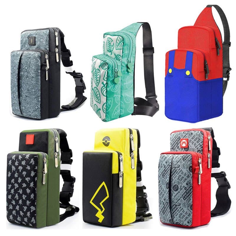 Bolsa De Armazenamento Ombro Para Nintendo Switch Oled Dock Case Crossbody Chest Bag NS Lite Sling Viagem Mochila Acessórios