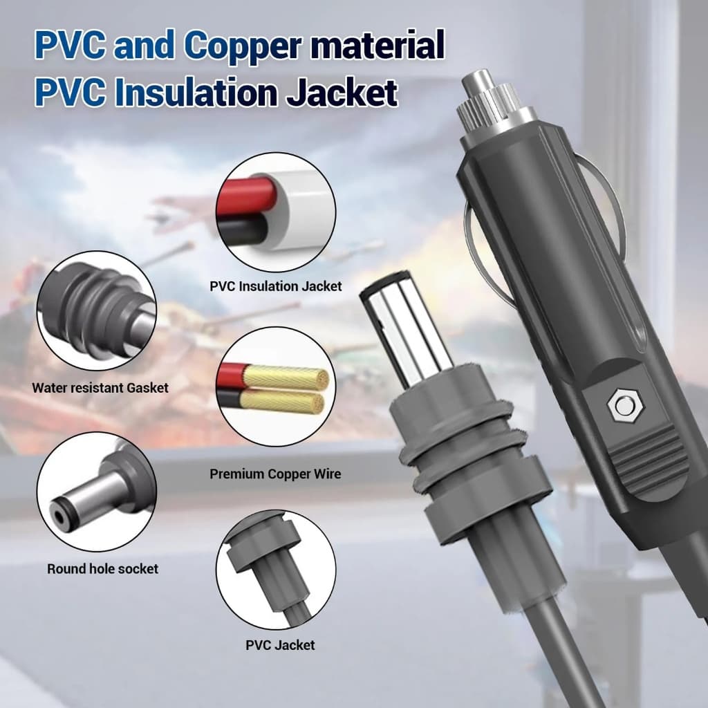 2M/3M/5M Para Starlink Mini Cabo De Alimentação DC Direto Cigarror 12V Adaptador À Prova D'água *