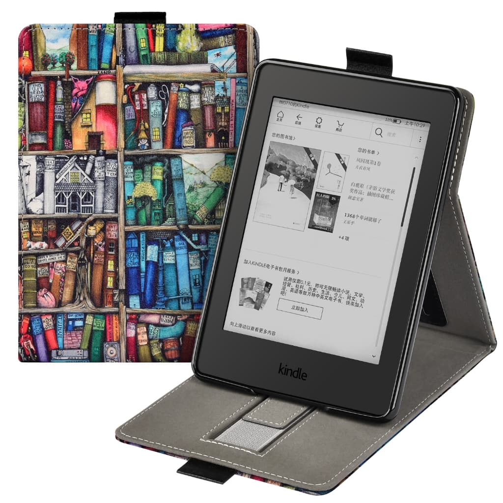 Estojo De Couro PU Premium Smart Case Para Kindle 11th RS23CV Com Alça De Mão Kindle 11th C2V2L3 Ranhura Cartão