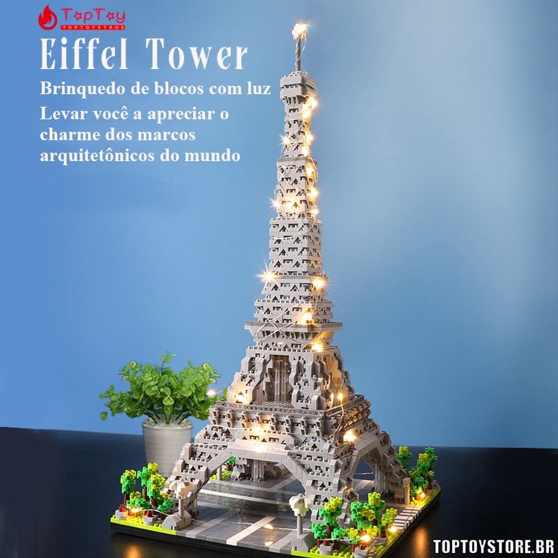 2622 Peças Torre Eiffel Blocos de Construção Brinquedo Educativo DIY Modelo de Montagem Presentes de Natal para Crianças