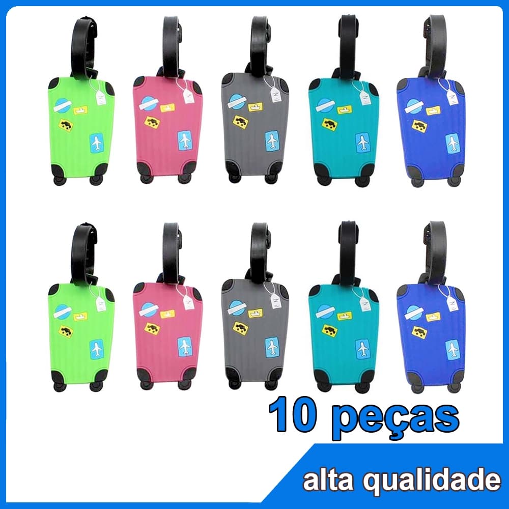 10pcs mala grande etiqueta de bagagem em PVC marca de mala