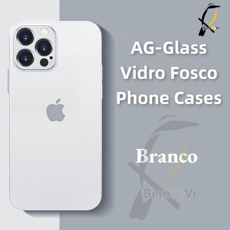 -AG-Capa Para iPhone de vidro fosco iPhone XR Preto Branco Cinza Azul Roxo Rosa Verde