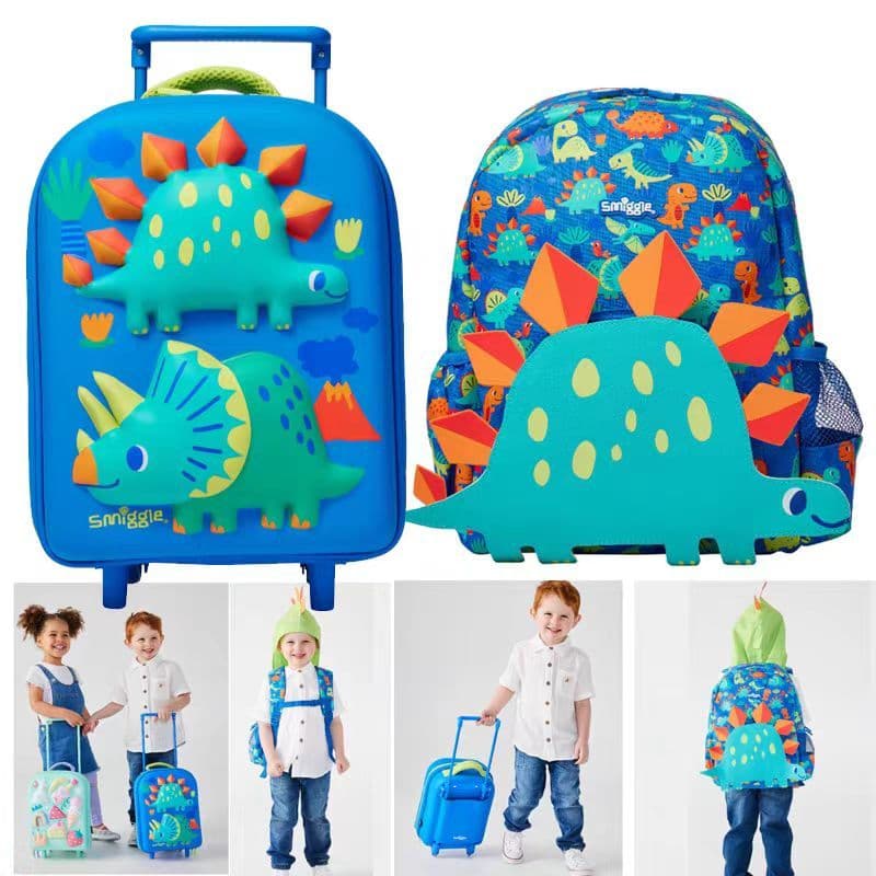Série de dinossauros australianos, estudantes da escola primária, desenho animado, leve, redução de carga