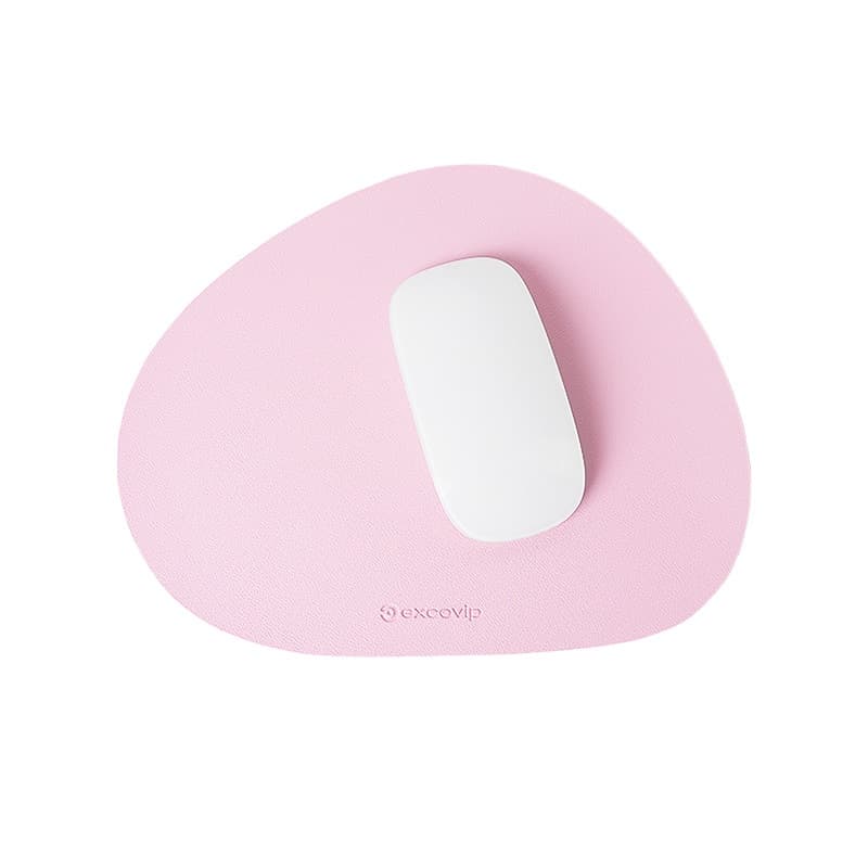 Mouse Pad de couro tamanho pequeno, simples, fofo, confortável, à prova d'água, isolamento térmico, aprendizagem, escrit