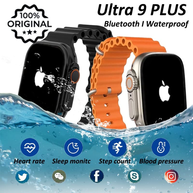 Microwear U9 Ultra Plus SmartWatch IP68 à Prova d'água Relógio Inteligente 49mm GPS NFC Bluetooth Relógio Esportivo