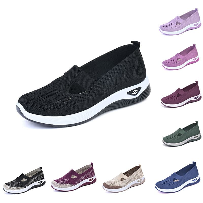 Sapatos Antiderrapantes Ocos , Respiráveis , Leves E Confortáveis Para Mães De Meia-Idade Idosas