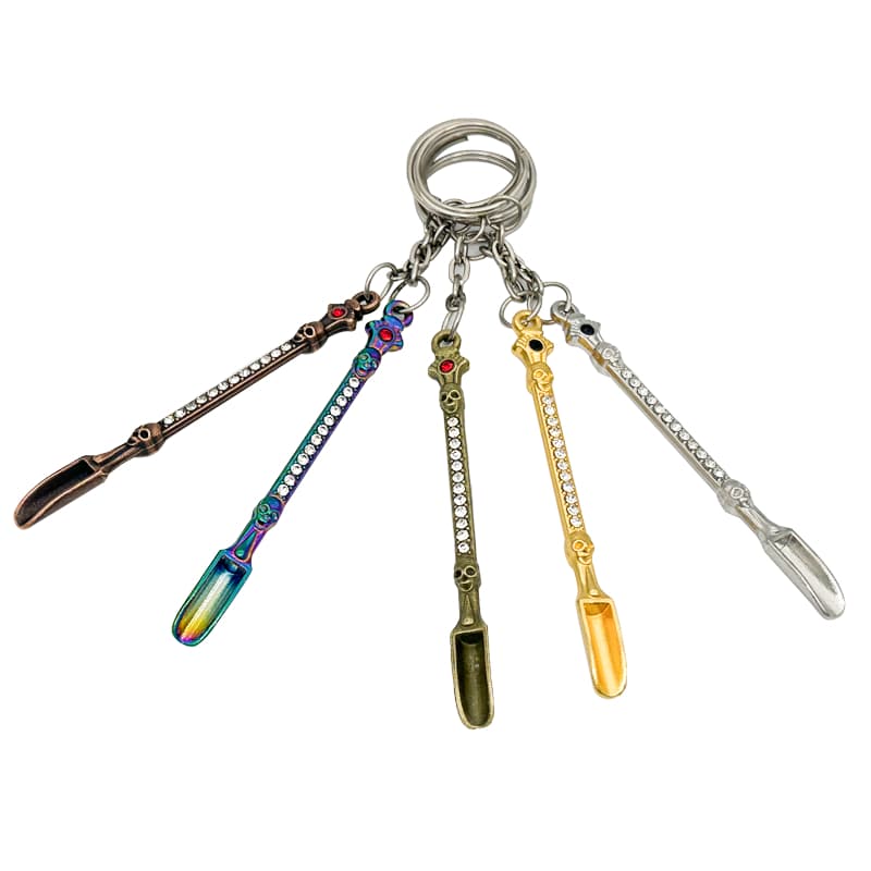 8cm Material Metálico Pequena Pá Nariz Colher Doces Tempero Ingredientes Mini Com Chaveiro