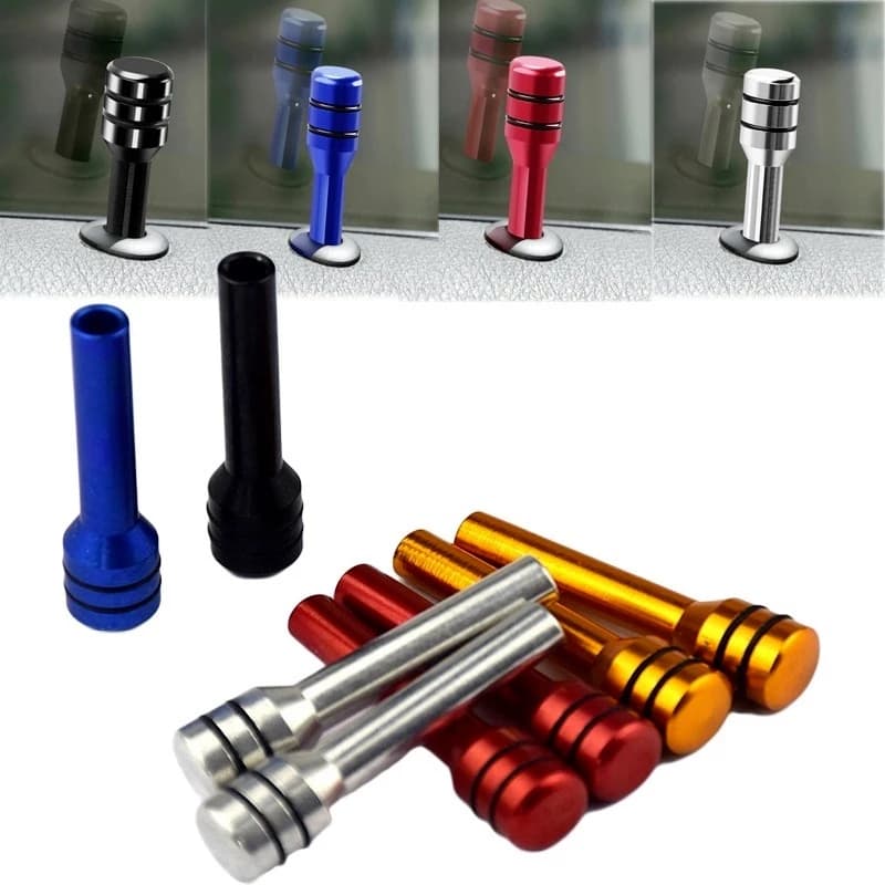 2/4 Pc Alumínio Interior Botão Fechadura Da Porta Pinos Para Carro Acessórios Do Caminhão Maçaneta/Segurança pin