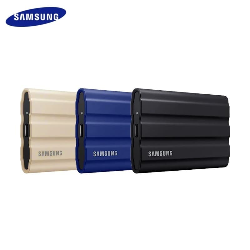 SAMSUNG Portátil SSD T7 Escudo 1TB 2TB 4TB Externo USB 3.2 Gen 2 Tipo-C Unidade De Estado Sólido Externa Para Laptop Des