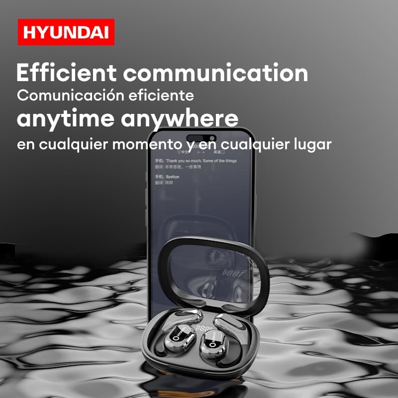 Lenovo Hyundai HY-Y16 Bluetooth Fone De Ouvido AI Tradução Esportes Toque Inteligente Bateria De Longa Duração 5.4