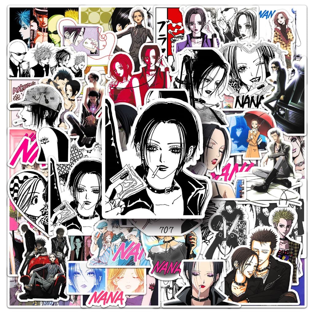 Legal Menina 50 Pçs Anime Japonês NANA Bonito Adesivos Para DIY Caso De Telefone Portátil Capacete Do Carro Graffiti Dec