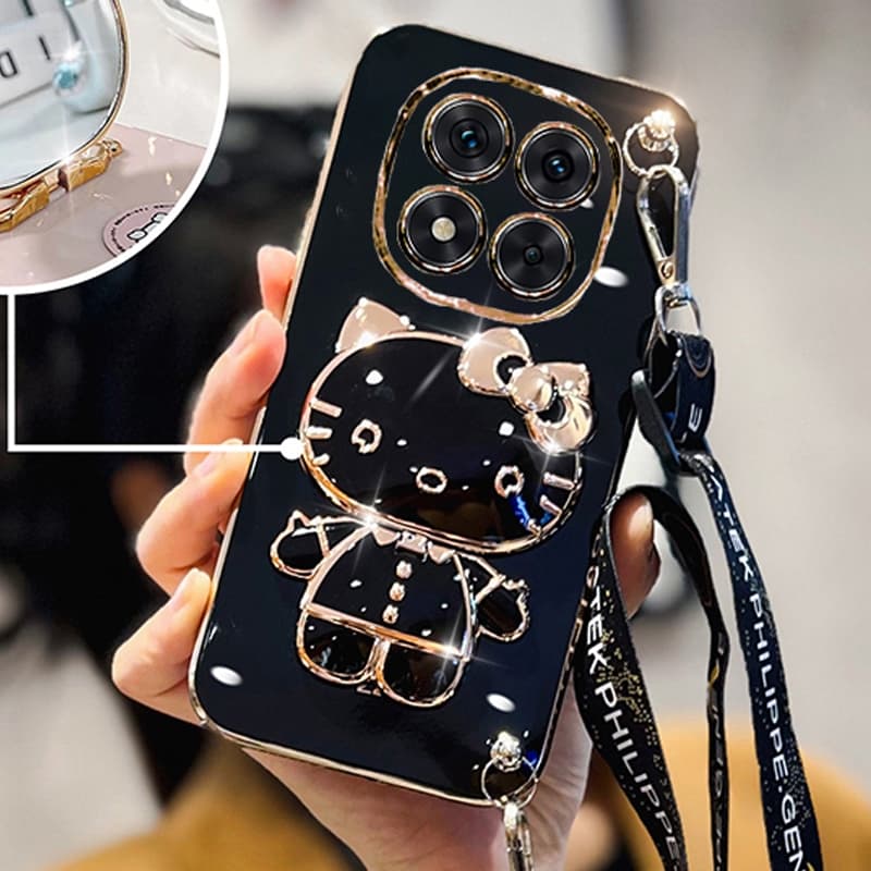 Xiaomi Redmi Note 15 Pro 4G 5G Redmi Note 14 Pro plus Silicone Caso Macio Capa Invólucro Olá Kitty Suporte capinha