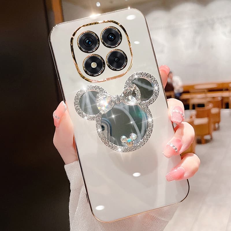 Xiaomi Redmi Note 15 Pro 4G 5G Redmi Note 14 Pro 5G plus Silicone Caso Macio Capa Strass Espelho Invólucro Mickey Suport