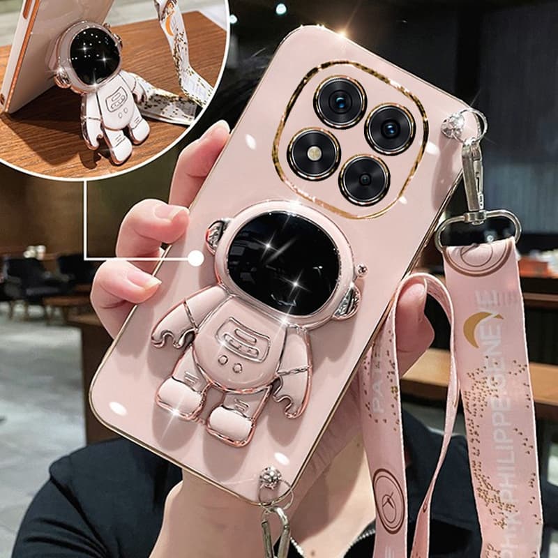 Xiaomi Redmi Note 15 Pro 4G 5G Redmi Note 14 Pro plus 5G Silicone Caso Macio Capa Invólucro Astronauta Suporte Cordão
