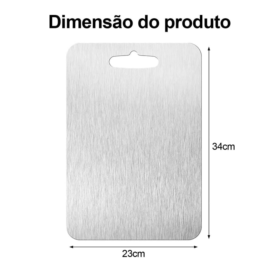 Tábua de corte de aço inoxidável de 2 peças, usada para cortar carne, frutas e vegetais, tábua de corte de titânio