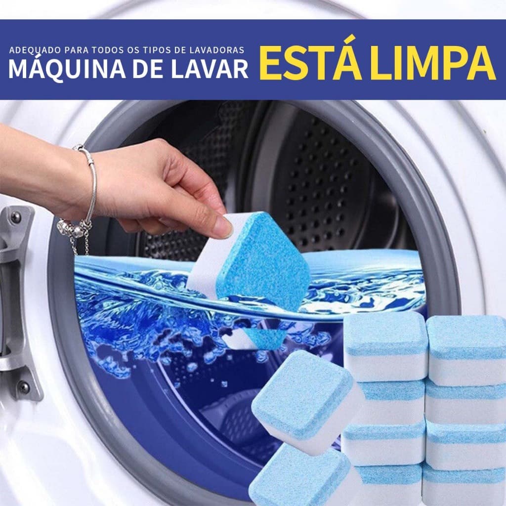 KIT 6pcs/8pcs/10pcs/20pcs Comprimidos Efervescentes Multifuncionais Para Limpeza De Máquinas De Lavar Enviadas À Direita