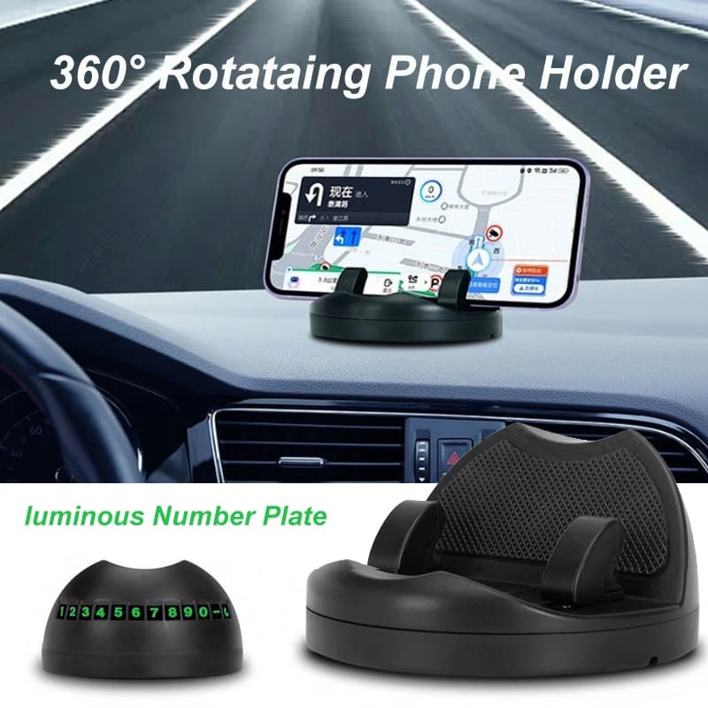 Suporte De Telefone Para Carro Com Rotação De 360 Graus , Painel De Controle , Montagem Universal Estável , Automático P