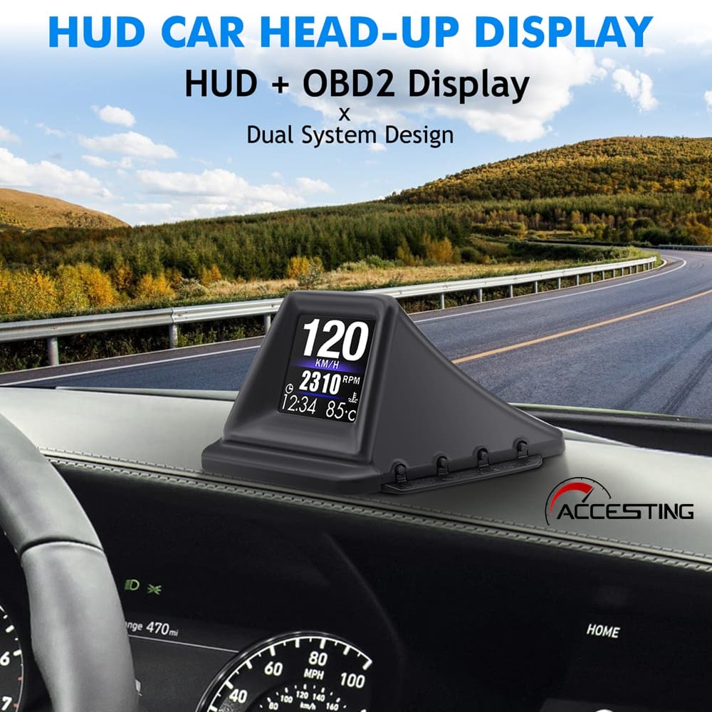Visor OBD2 + GPS Dual System Smart Instrument Com Sistema De Alarme Odômetro Digital Para Todos Os Modelos