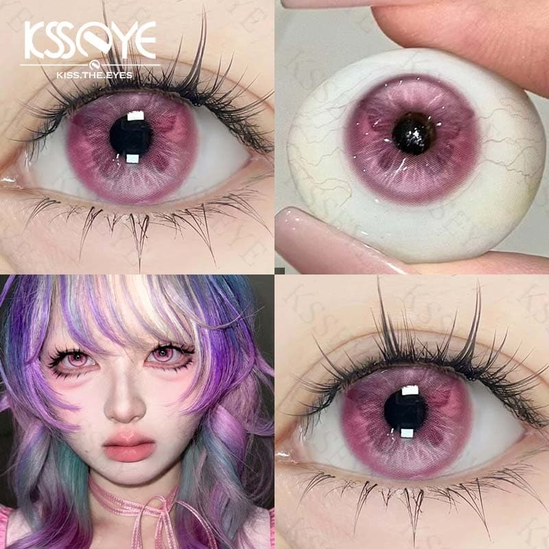 KSSEYE 2 Peças Lentes De Contato Coloridas Miopia 0 ~-8.00 Graus Série Borboleta 14.5MM Cosplay Maquiagem Para Os Olhos