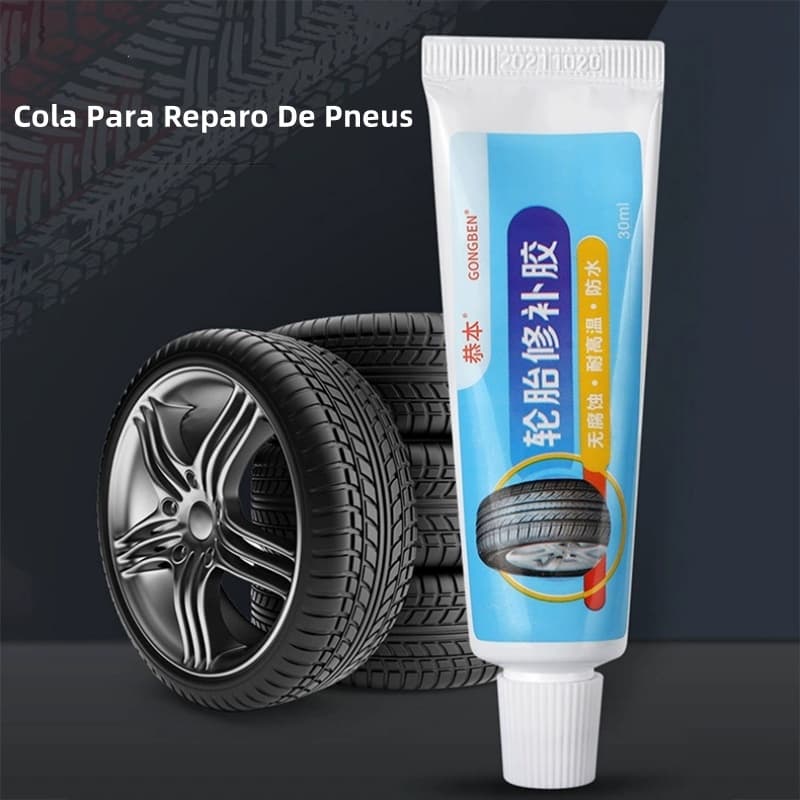 Cola Para Reparo De Pneus Selante Líquido Preto Forte Carro Moto Bicicleta Não Corrosiva Resistente Água 30ml