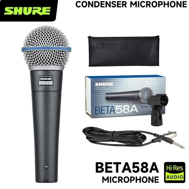 Microfone Com Fio SHURE BETA58A Amplificação , Palco ,